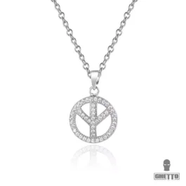 Ghetto Jewelry Colier cu pandantiv Peace And Love