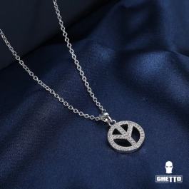 Ghetto Jewelry Peace And Love Pendant Necklace