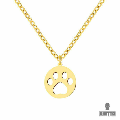 Dog paw, Fashion necklace, 316L stainless steel
