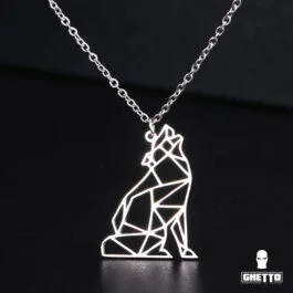Colier Ghetto Wolf Design Oțel inoxidabil
