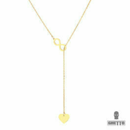 Ghetto Fashion "8" Heart Shape Pendant Layered Style Necklace SS