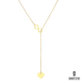 Ghetto Fashion "8" Heart Shape Pendant Layered Style Colier SS