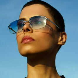 Ghetto Palette Sunglasses Silver Frame Unisex