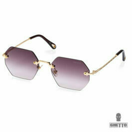 Ghetto Hexagon Sunglasses Gold Frame For Women