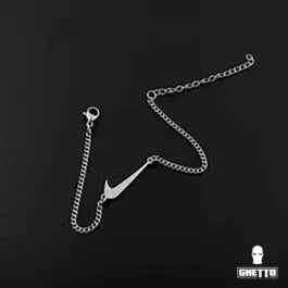 New Nike Swoosh Pendent Necklace Silver Bootleg