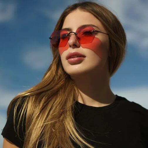 ghetto hexagon sunglasses black frame for women