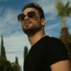 ghetto double beam square pilot sunglasses gold frame unisex