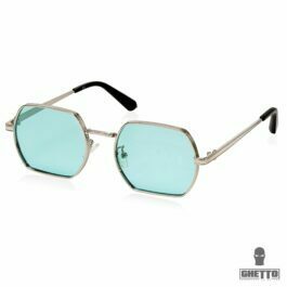 Ghetto Retro Octagon Sunglasses Silver Frame For Women