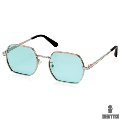 ghetto retro octagon sunglasses silver frame for women