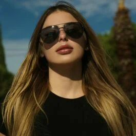 Ochelari de soare Ghetto Pilot Cadru albastru Unisex