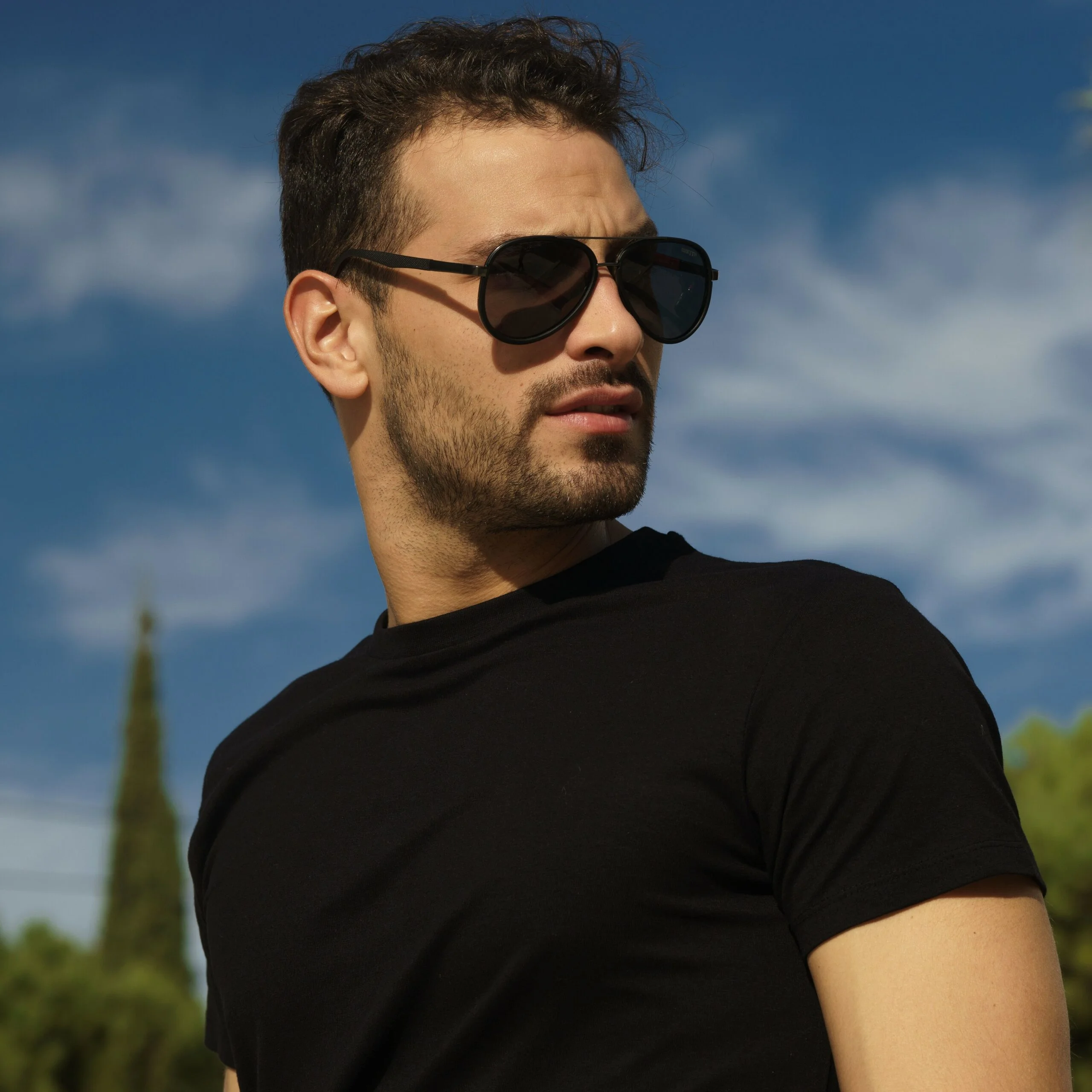 ochelari de soare ghetto pilot pistol negru cadru unisex
