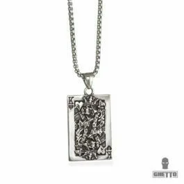 Colier cu pandantiv Ghetto Hip Hop Trappola Card SS