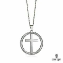 Ghetto Cross Circle Circle Zircon Pendant Hip Hop Necklace
