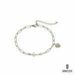 Ghetto Cross Heart Bracelet Stainless Steel