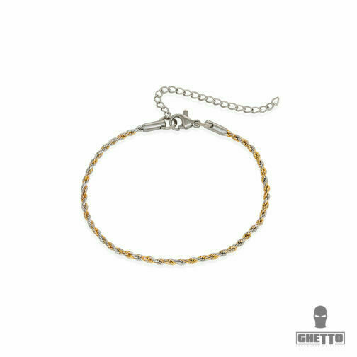 ghetto rope half gold bracelet ss unisex