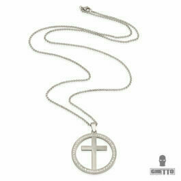 Ghetto Cross Circle Zircon Pendant Hip Hop Necklace