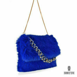 Ghetto Luxury Fur Chain Blue Bag