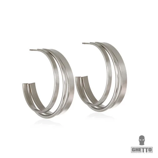 ghetto new style hoop earrings stainless steel