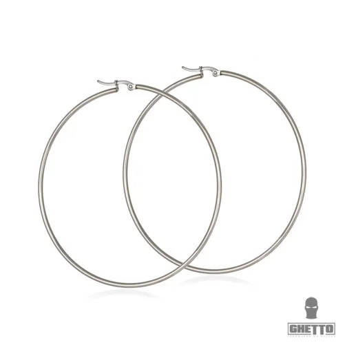 ghetto large circle hoop earrings stainless steel