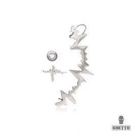 Ghetto Punk Kpop Set 3pcs Cercei din oțel inoxidabil pentru femei
