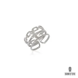 Ghetto Open Chain Inel reglabil din oțel inoxidabil pentru femei