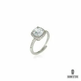 Inel reglabil Ghetto Big Diamond Shaped CZ Gemstone