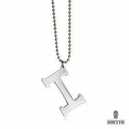 Ghetto H Letter Colier din oțel inoxidabil Unisex