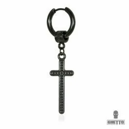 Ghetto Kpop Cercei negru cruce SS 1pcs