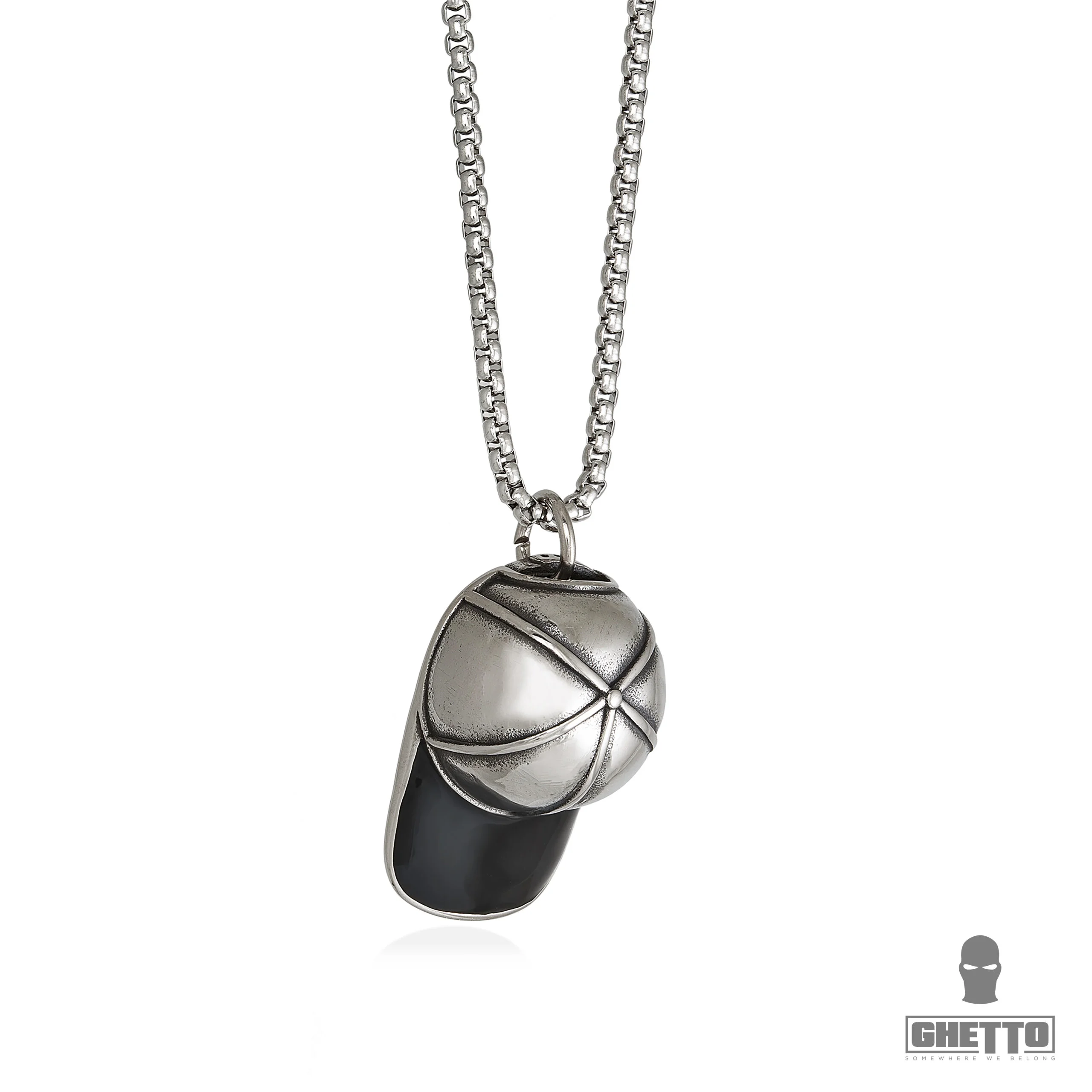 ghetto hip hop cap stainless steel pendant