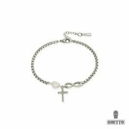 Ghetto Fashion "8" Cross Pearl brățară SS