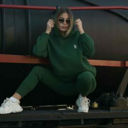 Ghetto Set Sport Hoodie Green For Women ONE SIZE
