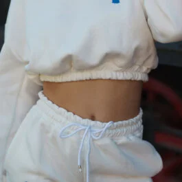 Ghetto Set Sports Hoodie Crop Top Pants For Women ONE SIZE