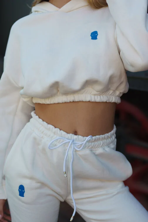 ghetto set sport hoodie crop top pantaloni pentru femei o dimensiune
