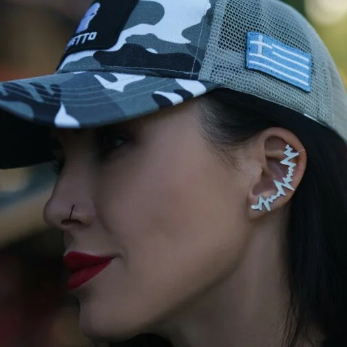 ghetto punk kpop set 3pcs cercei din oțel inoxidabil pentru femei