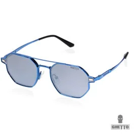 Ghetto Hexagon Sunglasses Polarized & Reading Blue Frame Unisex