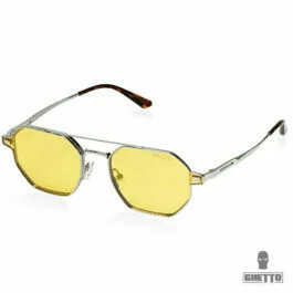 Ghetto Hexagon Sunglasses Polarized & Reading Silver Frame Unisex