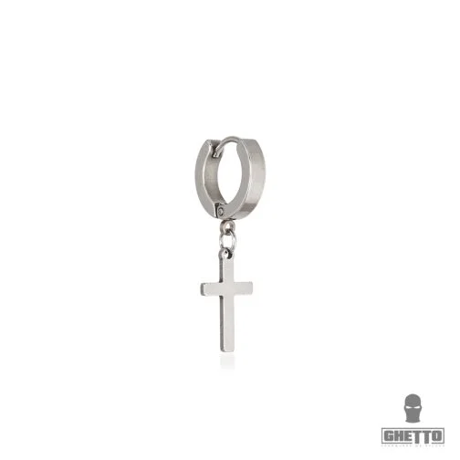 ghetto kpop earrings cross stainless steel 1pcs
