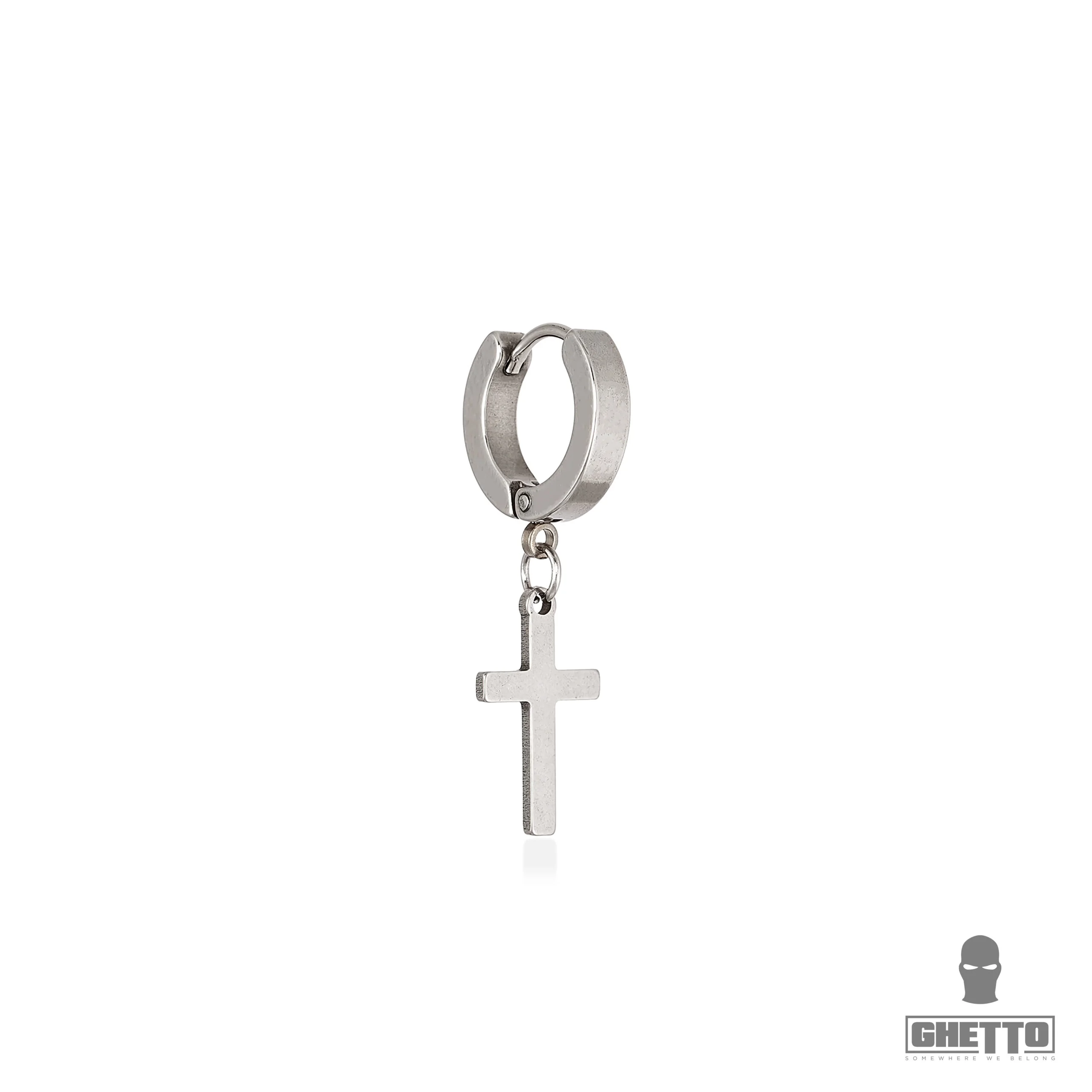 ghetto kpop earrings cross stainless steel 1pcs