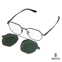 Ghetto Hexagon Sunglasses Polarized & Reading Gun Frame Unisex
