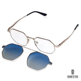 Ghetto Hexagon Sunglasses Polarized & Reading Gold Frame Unisex