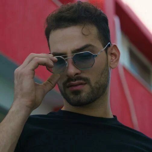 ghetto hexagon sunglasses polarized & reading gold frame unisex