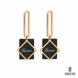 Ghetto Fashion Love Acrylic Stainless Steel Earrings