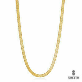 Ghetto 18k Gold Filled Stainless Steel Herringbone Choker Layered Necklace