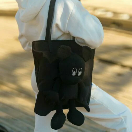 ghetto shopping bag mickey mouse cotton canvas large