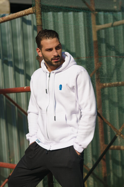 Ghetto Streetwear цип качулка бродерия маска лого за мъже