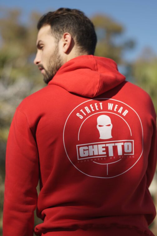 ghetto streetwear hoodie embroidery mask logo unisex