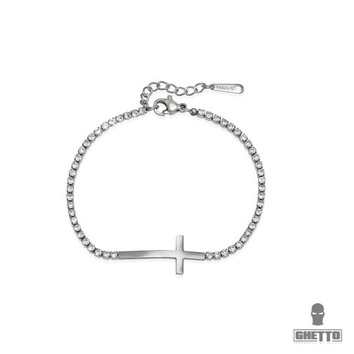 ghetto crystal bracelet cross