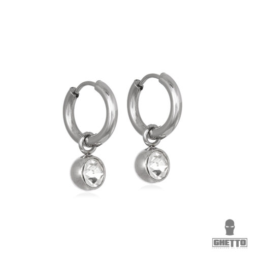 ghetto new fashion jewelry kpop diamond earrings stainless steel