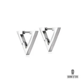 Ghetto V Letter Shaped Kpop Cercei din oțel inoxidabil