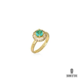 Inel reglabil Ghetto Turquoise Diamond Shaped CZ Gemstone